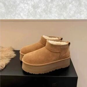 UGG Women's Brown Platform Ankle Boots